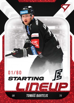 Tomas Bartejs Karlovy Vary Tipsport ELH 2022/23 SportZoo 2. serie Starting LINEUP 2nd PERIOD /60 #SL-69